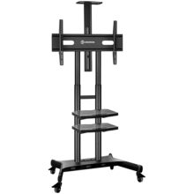 ONKRON Mobile TV Stand for 50-83” TVs with Wheels Shelves Height Adjustable Rolling TV Cart 782098 TS1881-B на топ цена - PIC.bg