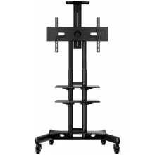 ONKRON Mobile TV Stand for 40-70” TVs with Wheels Shelves Height Adjustable Rolling TV Cart 782099 TS1552-B на топ цена - PIC.bg