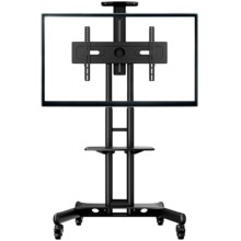  ONKRON Mobile TV Stand for 40-70” TVs with Wheels Shelves Height Adjustable Rolling TV Cart 782101 TS1551-B на топ цена - PIC.bg