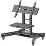 <span>Стойка</span> ONKRON Tilting Mobile TV Stand for 32'' – 70 Inch LCD LED OLED TV Screens & Touch Panels Rolling TV Cart on Wheels with Shelf <span class='catalog-num-in-name'>TS1350-B</span> - 
