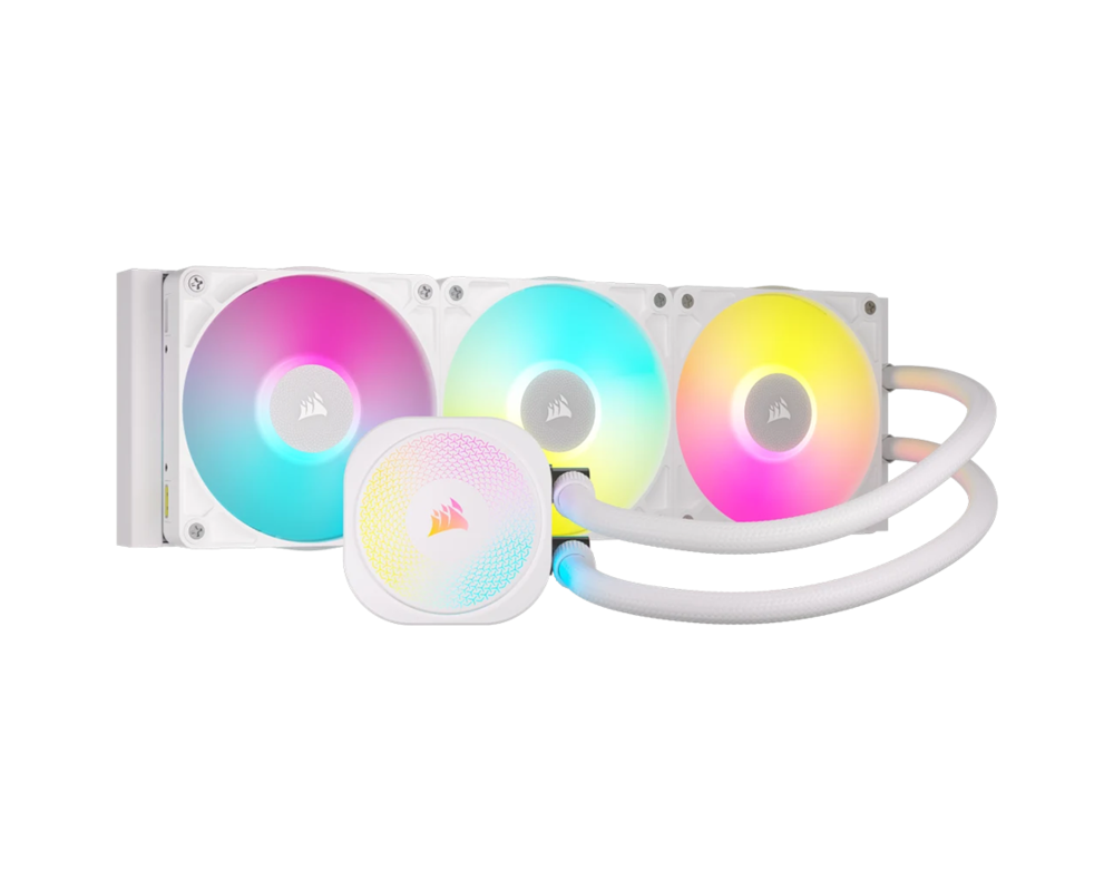 Охладител за процесор CORSAIR iCUE LINK TITAN 360 RX RGB White AIO, 360mm Radiator, Liquid CPU Cooler 2