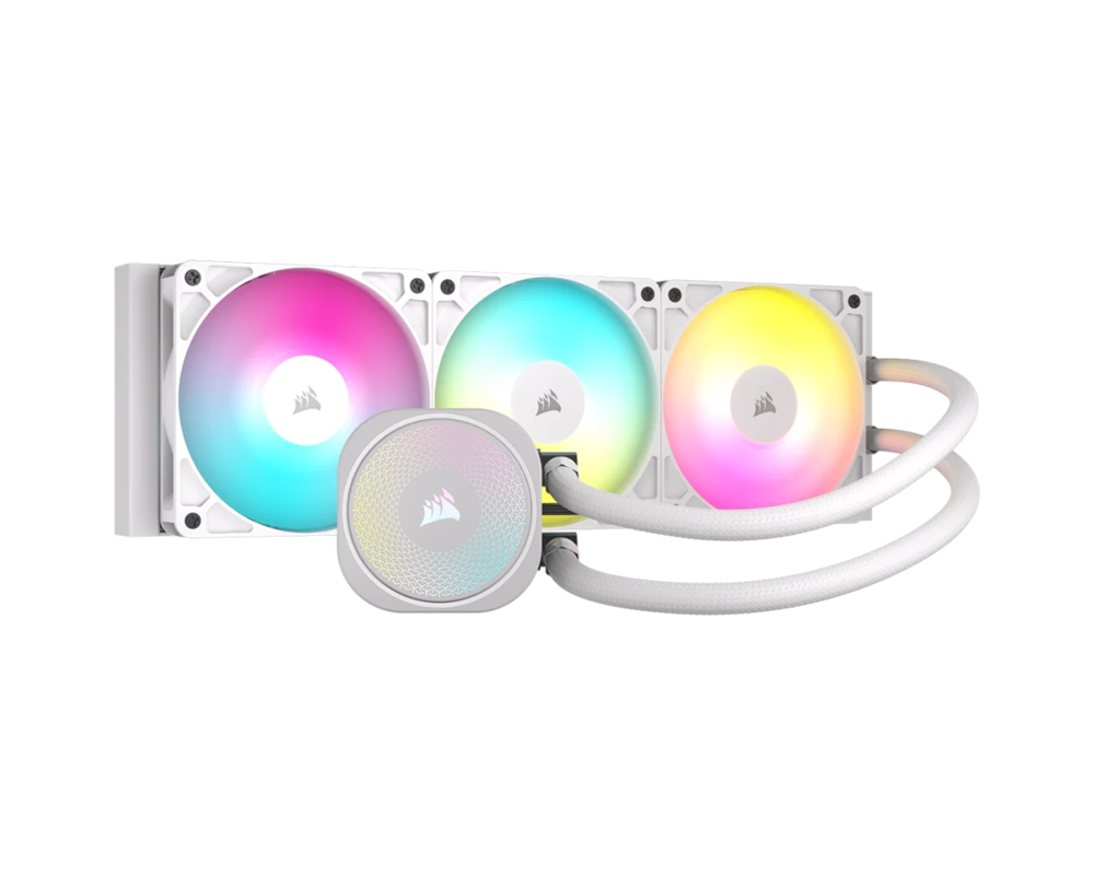 Охладител за процесор CORSAIR NAUTILUS 360 ARGB White, 360mm Radiator, Liquid CPU Cooler 2