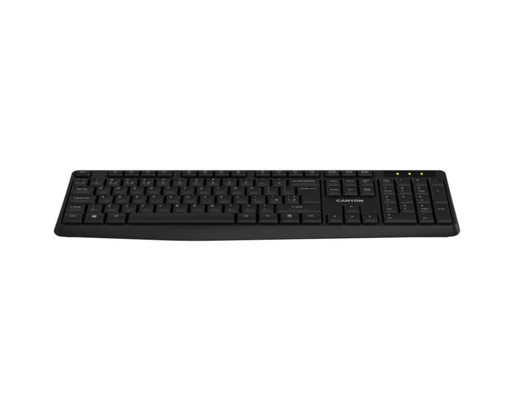 Клавиатура CANYON keyboard KB-W01 Wireless Black EN... 2