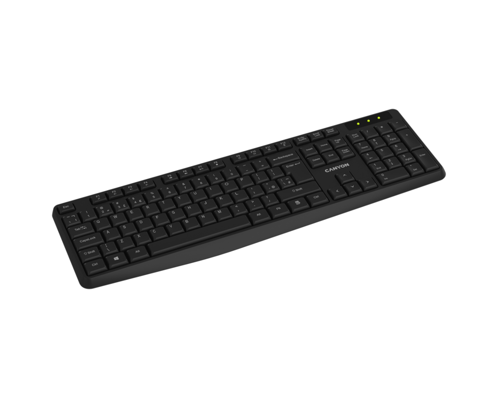 Клавиатура CANYON keyboard KB-W01 Wireless Black EN... 4