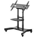 <span>Стойка</span> ONKRON Tilting Mobile TV Stand for 50'' – 83 Inch LCD LED OLED TV Screens & Touch Panels Rolling TV Cart on Wheels with Shelf <span class='catalog-num-in-name'>TS1380-B</span> - 