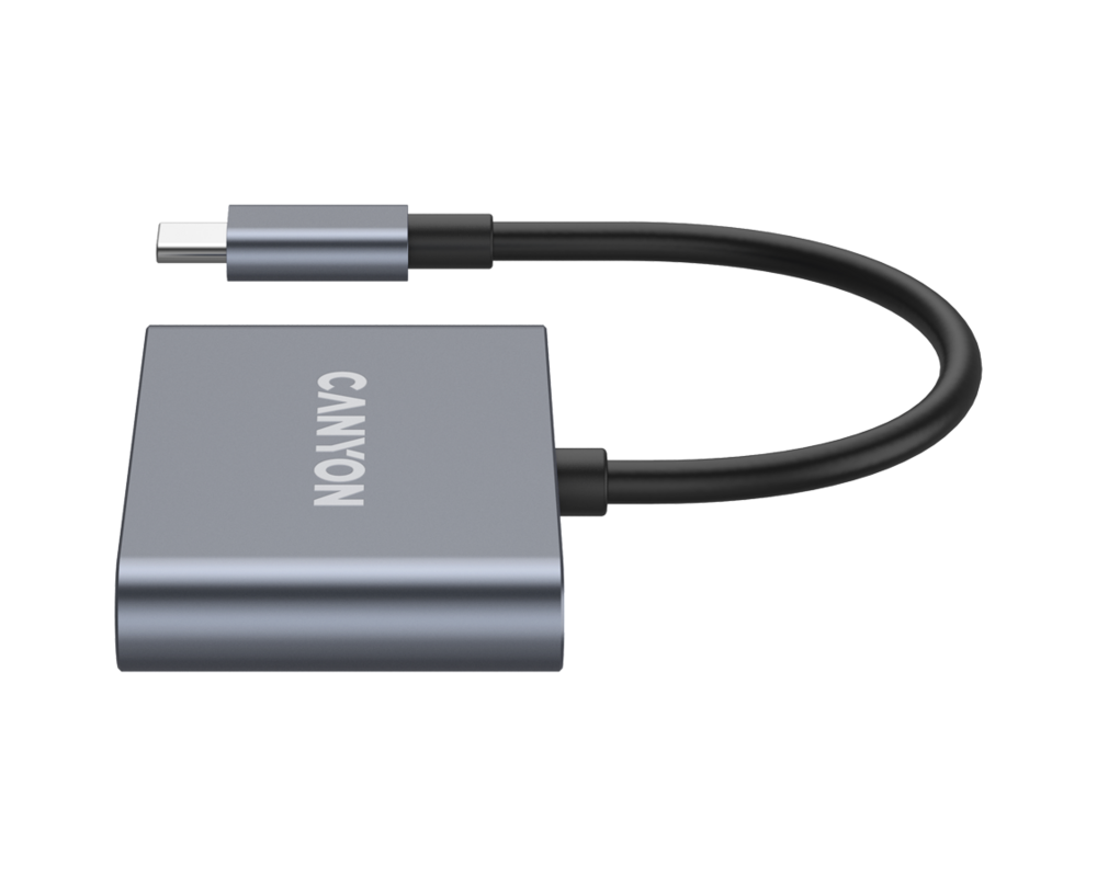 USB хъб CANYON hub DS-3 3in1 USB-C Dark Grey 4