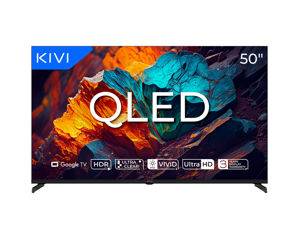 Телевизор TV KIVI 50U720QB 50'' QLED 4K Google TV 4