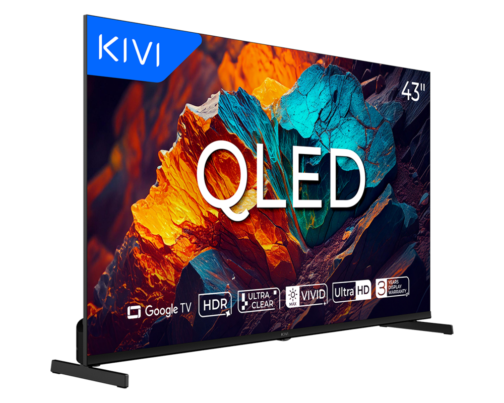 Телевизор TV KIVI 43U720QB 43'' QLED 4K Google TV 2