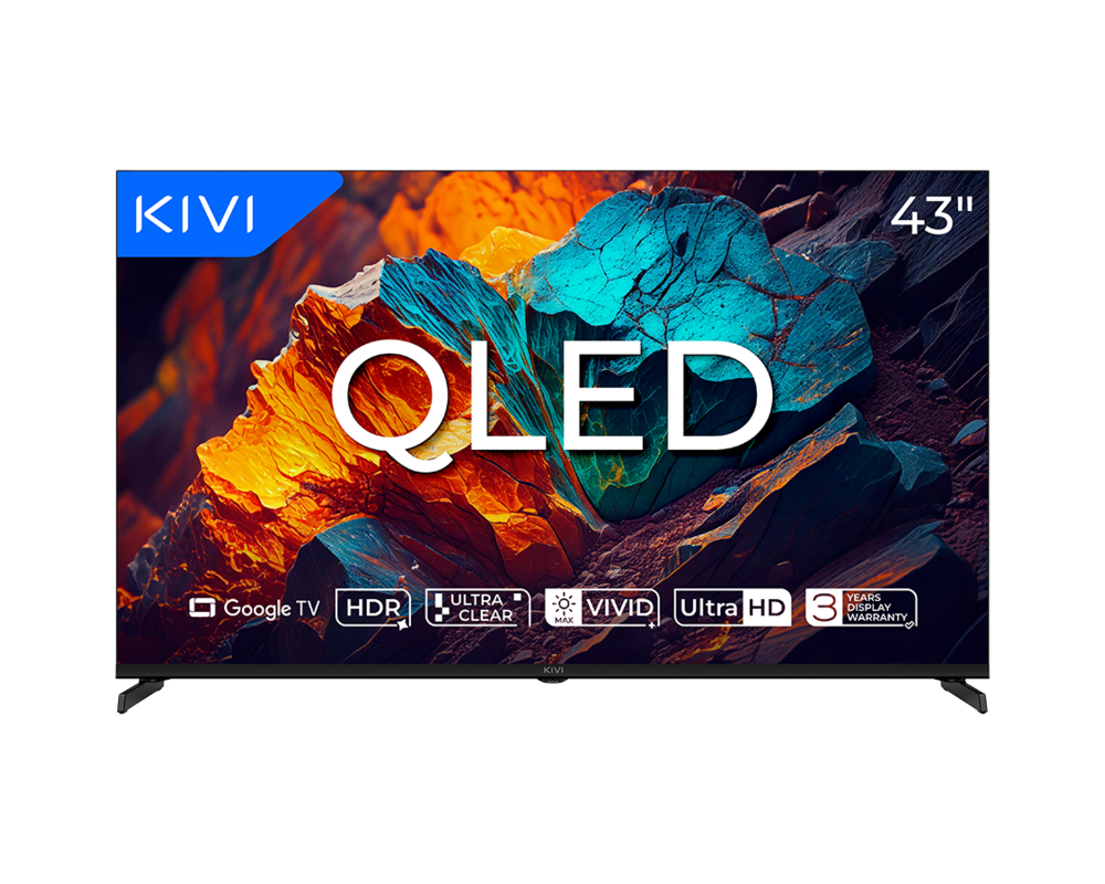 Телевизор TV KIVI 43U720QB 43'' QLED 4K Google TV 4