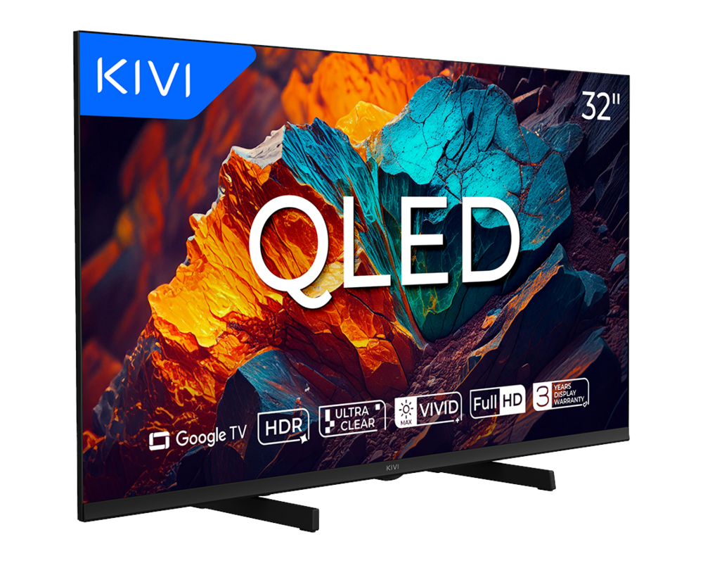 Телевизор TV KIVI 32F720QB 32'' QLED FHD Google TV 2