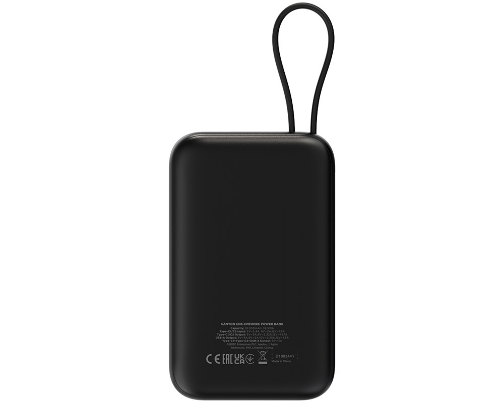Външна батерия CANYON power bank OnPower 101 built-in c... 4