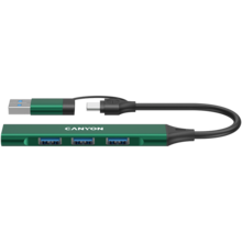  CANYON hub DS-02 4in1 USB-A/C Green 800809 CNS-TDS02GR на топ цена - PIC.bg
