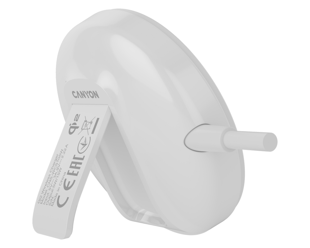 Зарядно CANYON wireless WS-105 15W Qi2 White 3