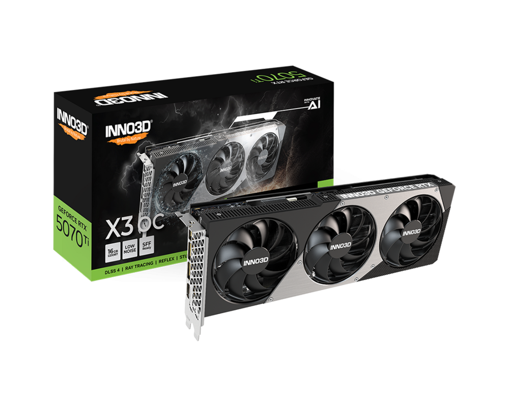 Видеокарта Inno3D GeForce RTX 5070 Ti 16GB GDDR7 X3 3