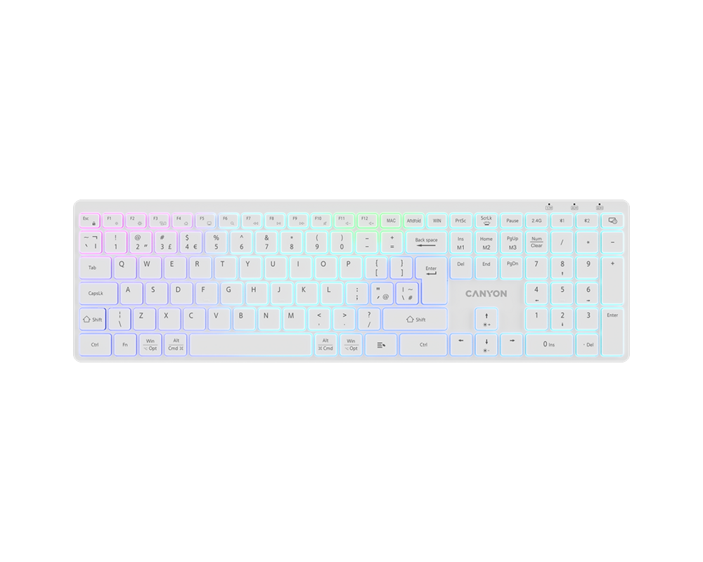 Клавиатура CANYON keyboard HKB-W11 UK/US RGB Dual M... 6