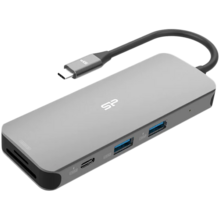  Silicon Power SR30 8-in-1 Docking Station USB C Hub with 4K@60Hz HDMI DisplayPort 803674 SPU3C08DOCSR300G на топ цена - PIC.bg