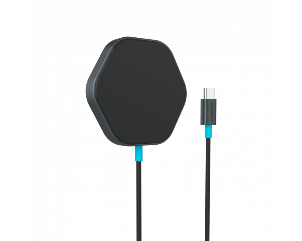 Зарядно CANYON wireless HEXAGON 110 Dark Grey Bl... 2