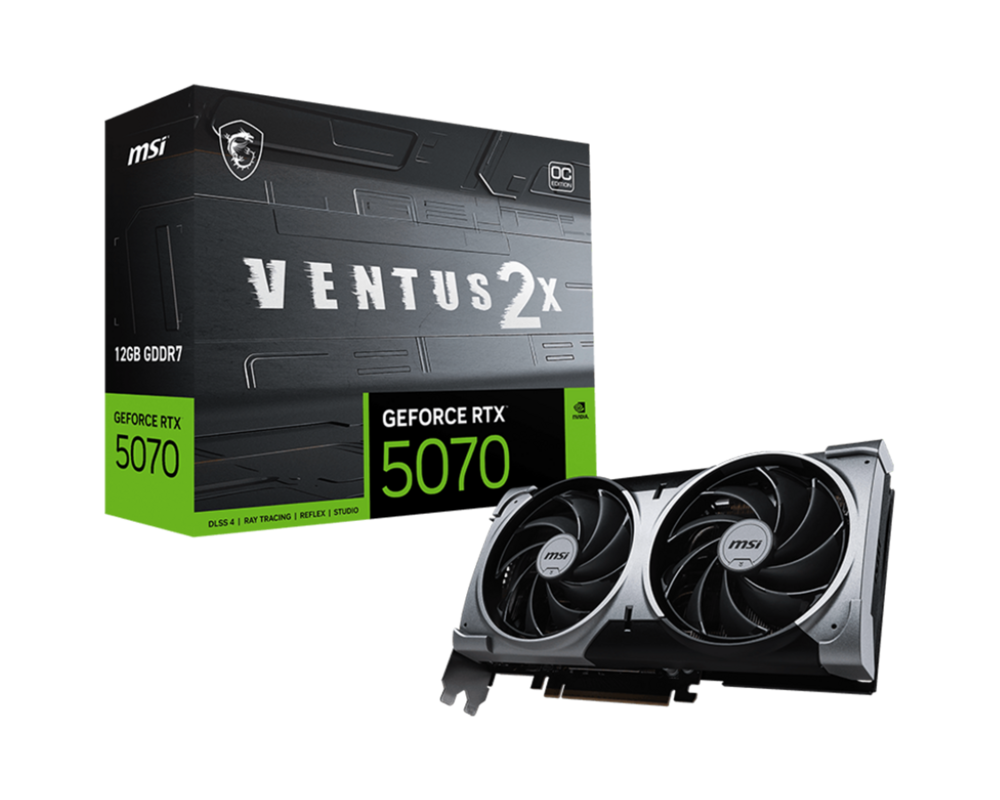 Видеокарта MSI Nvidia GeForce RTX 5070 12G VENTUS 2X OC 5