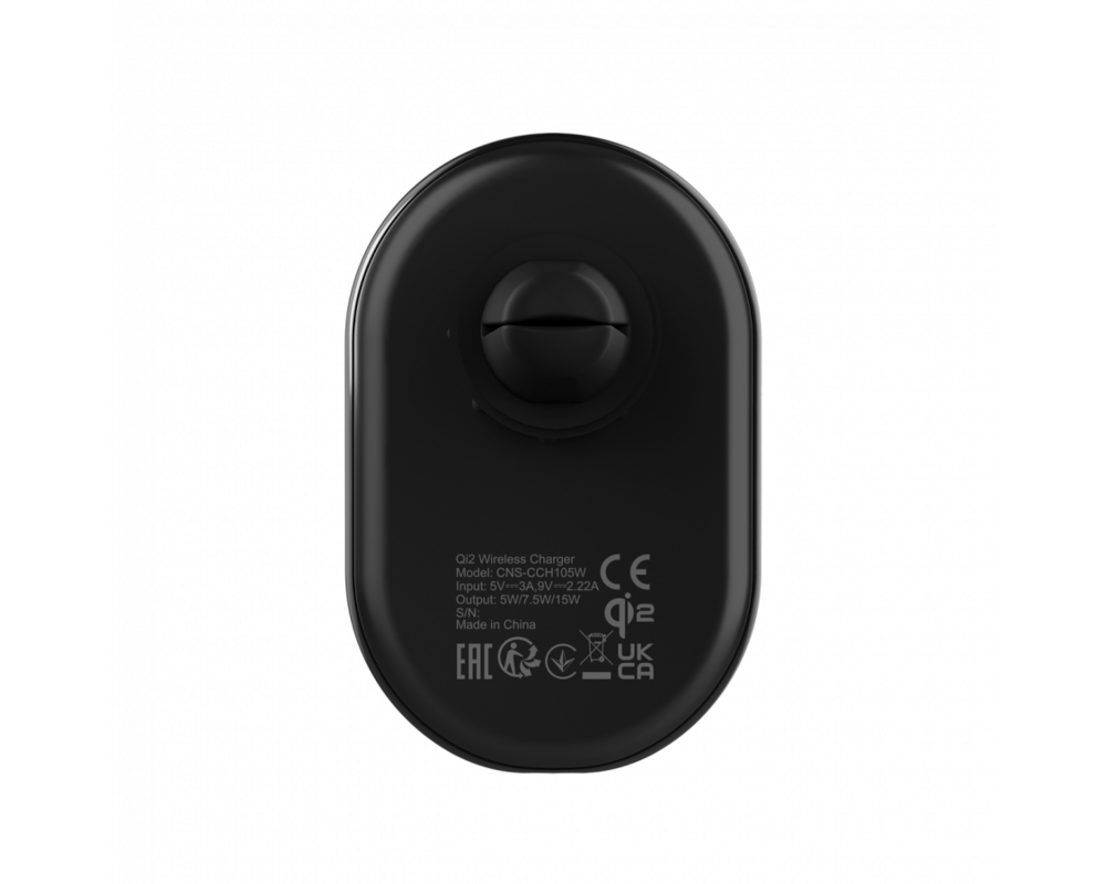 Зарядно CANYON OnGrip 105 15W Qi2 Wireless Black 8