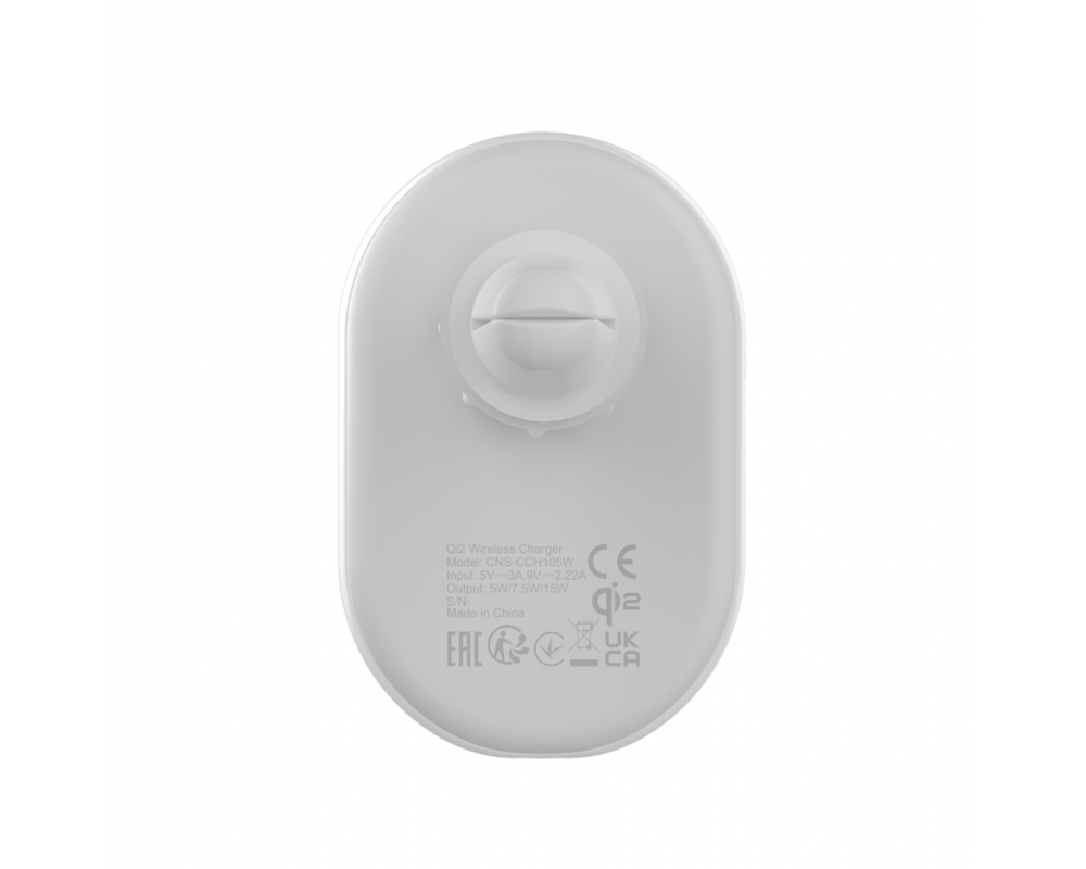 Зарядно CANYON OnGrip 105 15W Qi2 Wireless White 8