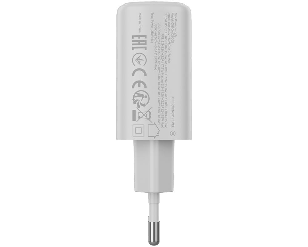 Зарядно CANYON OnCharge 250 25W 1xPD 1xQC EU Whi... 3