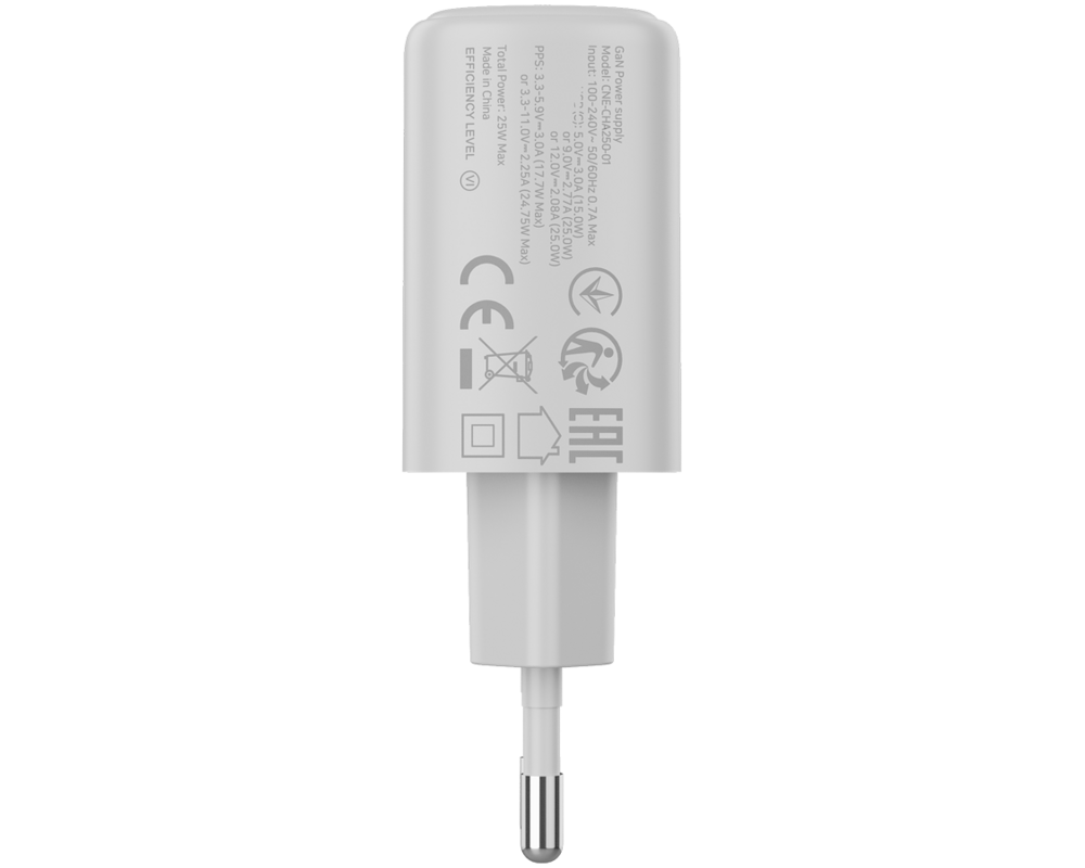 Зарядно CANYON OnCharge 250 25W 1xPD EU White 3