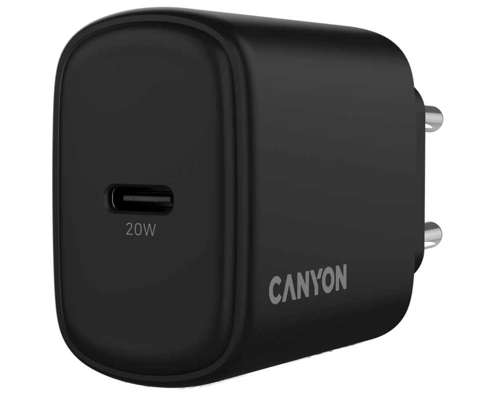 Зарядно CANYON OnCharge 200 20W 1xPD EU Black 5
