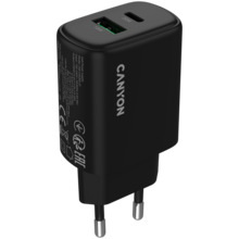  CANYON OnCharge 200 20W 1xPD 1xQC EU Bla... 820394 CNE-CHA200-31 на топ цена - PIC.bg