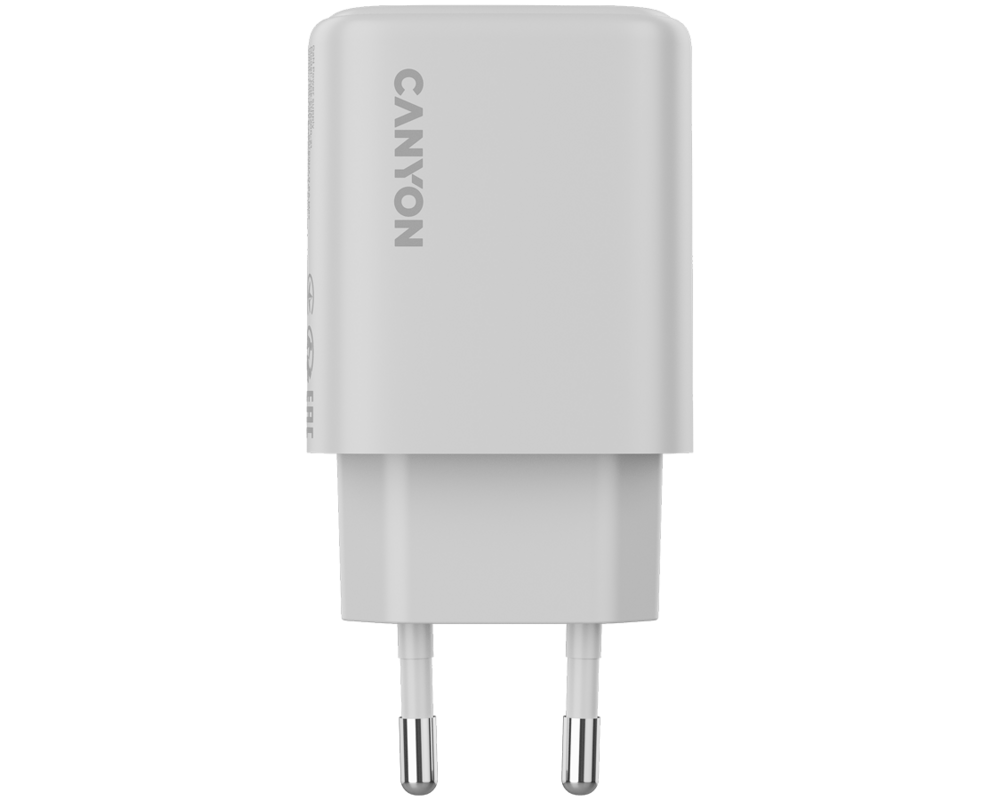 Зарядно CANYON OnCharge 200 20W 1xPD 1xQC EU Whi... 2