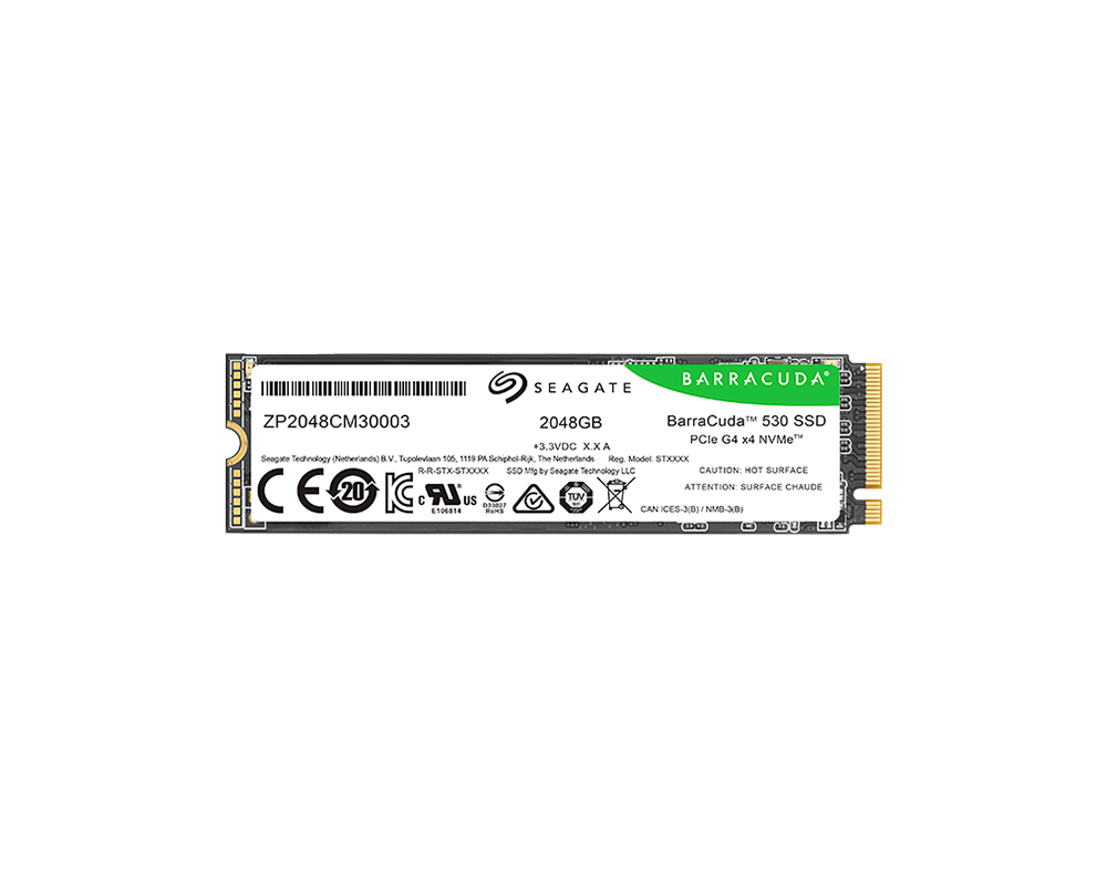 SSD SEAGATE BarraCuda 530 2.048TB M.2 2280-S2 PCIe Gen4 x4 NVMe 2.0 2