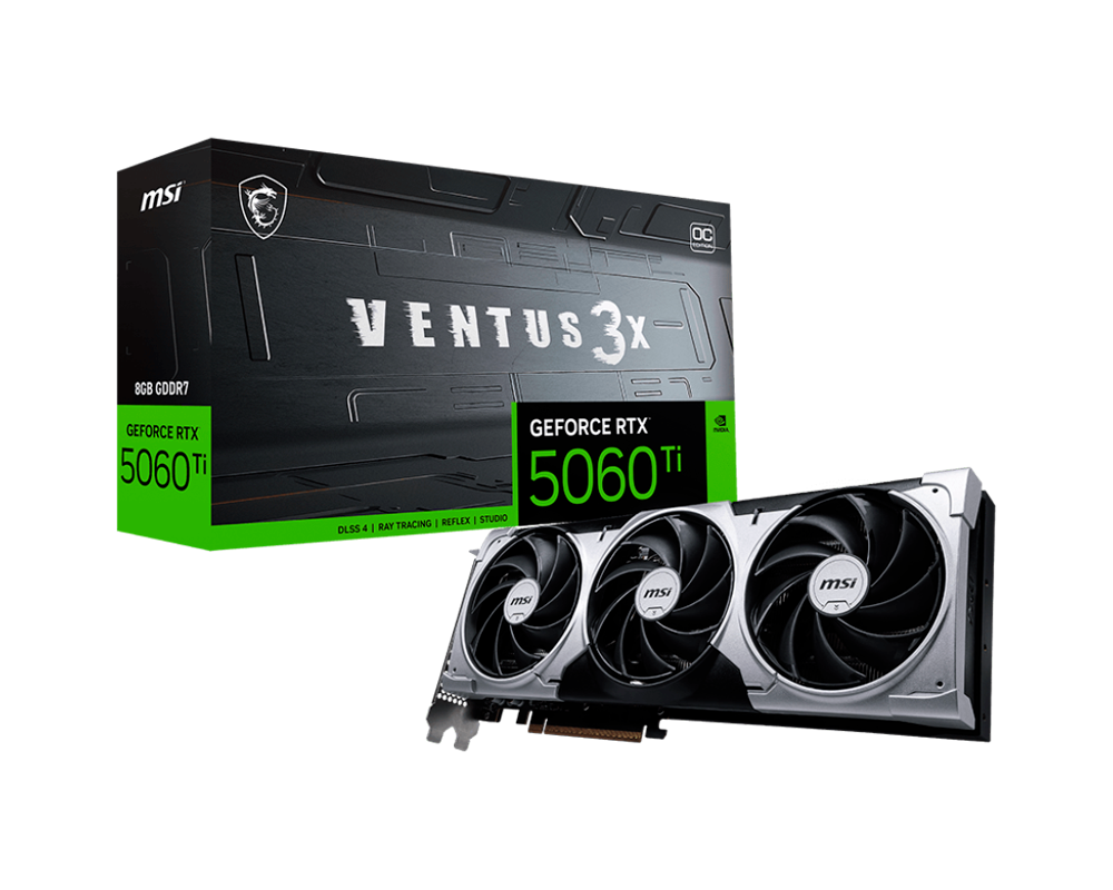 Видеокарта MSI NVIDIA GeForce RTX 5060 Ti 8G VENTUS 3X OC
