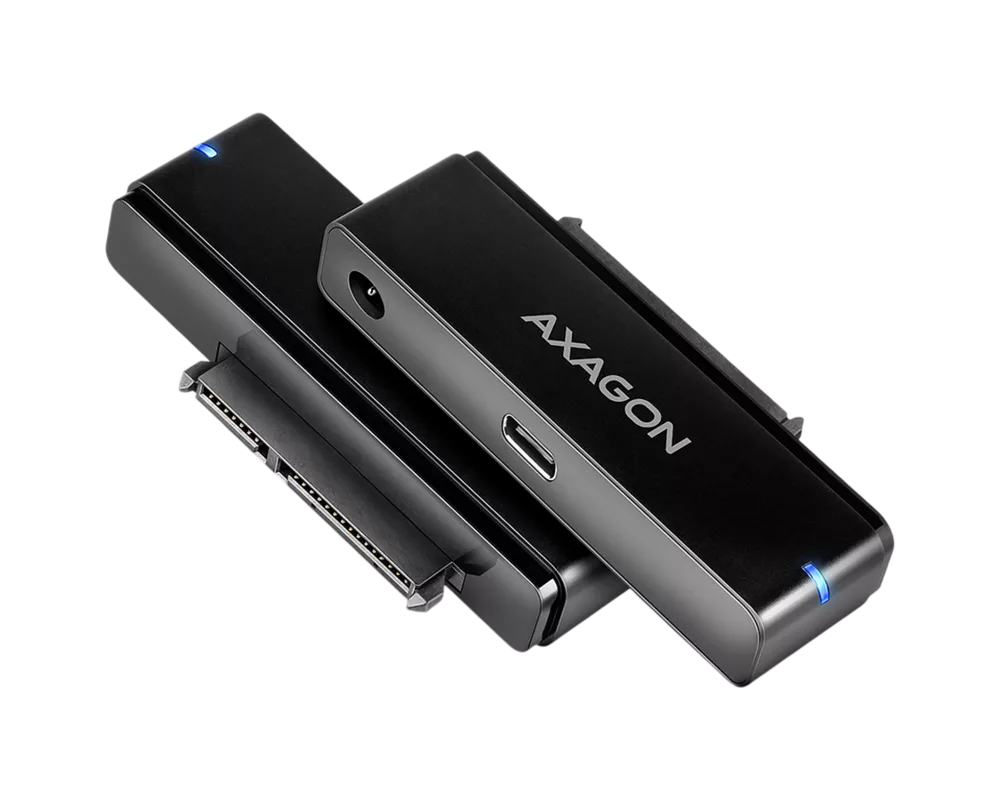 Адаптери AXAGON ADSA-FPX USB-C 10Gbps - SATA 6G 2.5"/3.5" SSD/HDD FAST PORT X adapter incl. AC 3