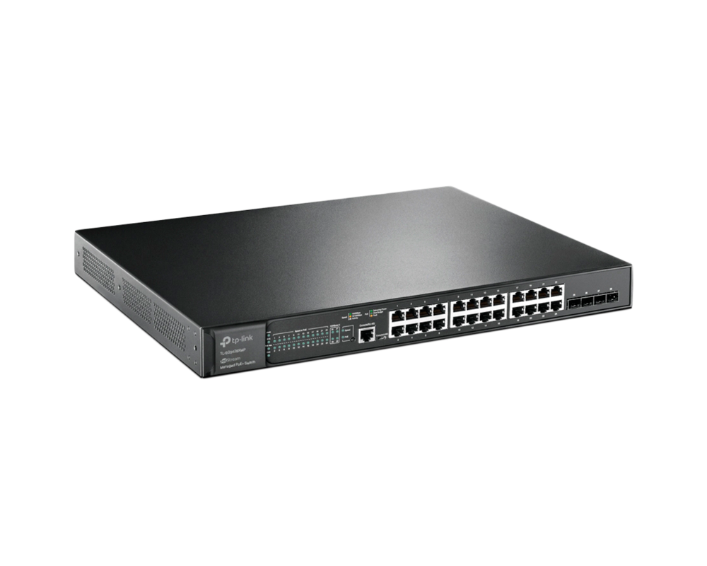 Switch (Комутатор) JetStream 24-Port Gigabit and 4-Port 10GE SFP+ L2+ Managed Switch with 24-Port PoE+PORT: 24× Gigabit PoE+ Ports 2