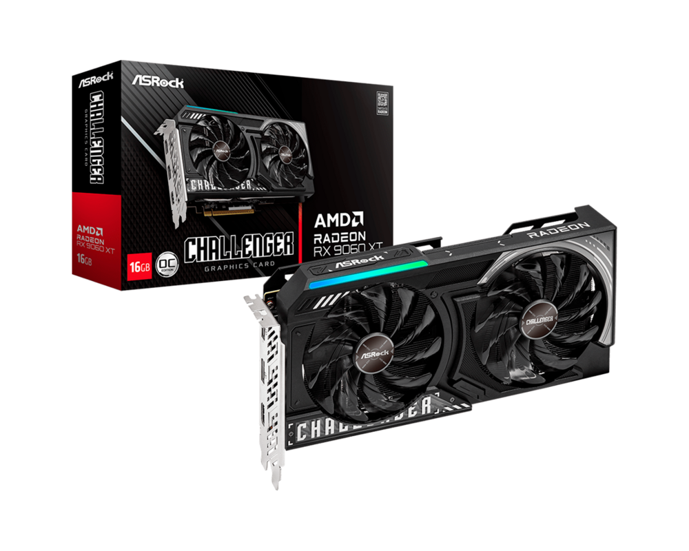 Видеокарта ASROCK AMD Radeon RX 9060 XT Challenger 16GB OC GDDR6 18