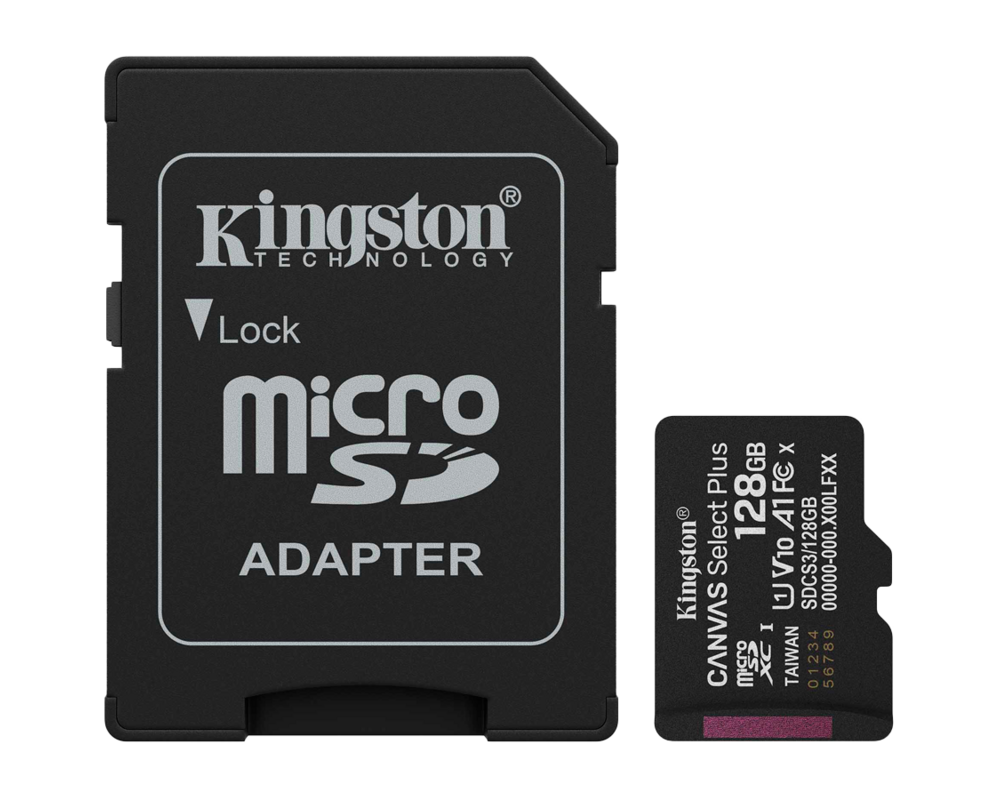 Флаш карта KINGSTON 128GB microSDXC Canvas Select Plus Gen3 150MB 7