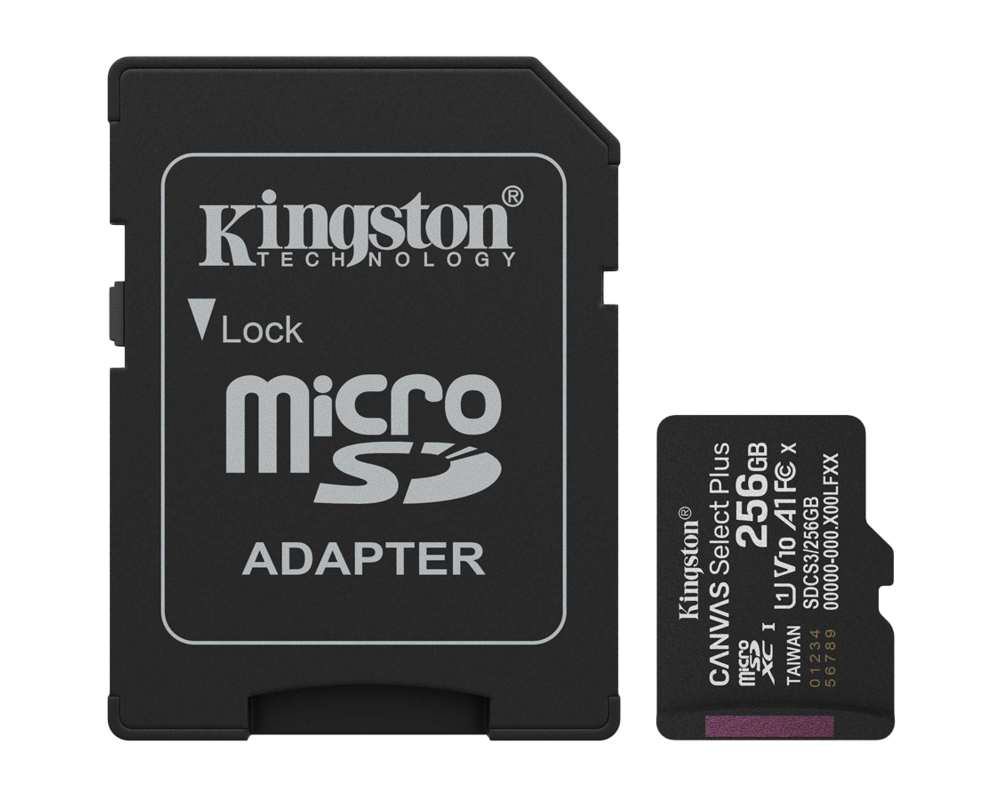 Флаш карта KINGSTON 256GB microSDXC Canvas Select Plus Gen3 150MB 6