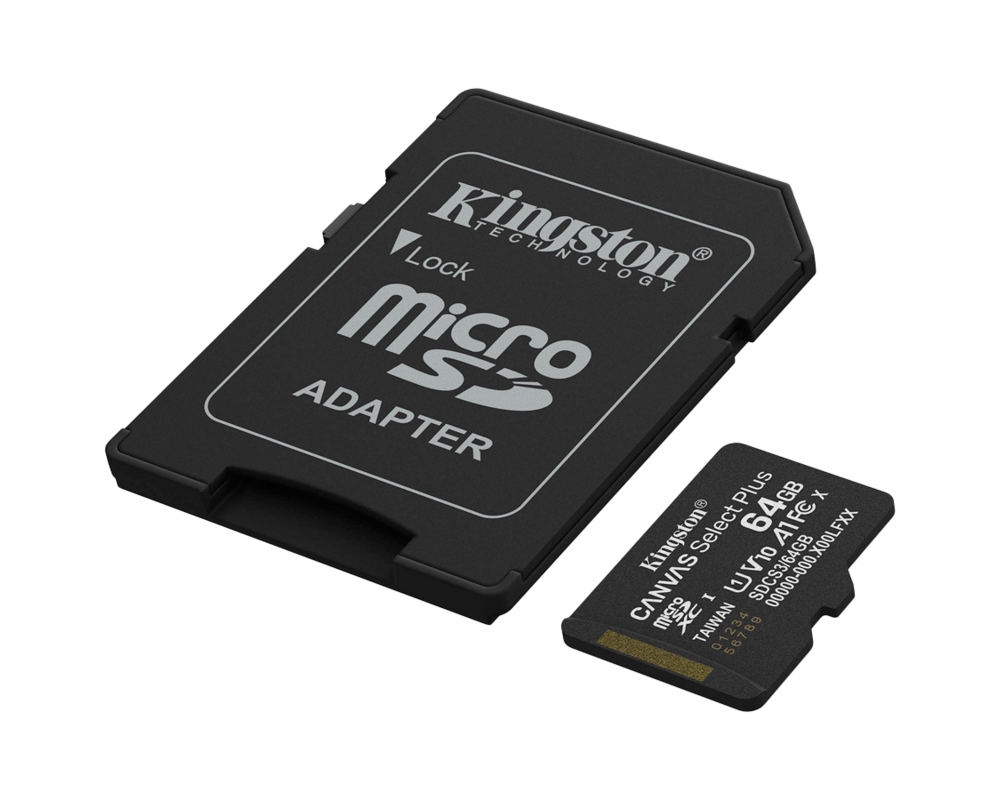 Флаш карта KINGSTON 64GB microSDXC Canvas Select Plus Gen3 100MB 6