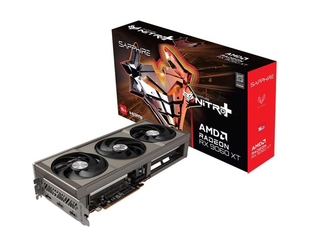 Видеокарта SAPPHIRE NITRO+ AMD RADEON RX 9060 XT GAMING OC 16GB DUAL HDMI 7
