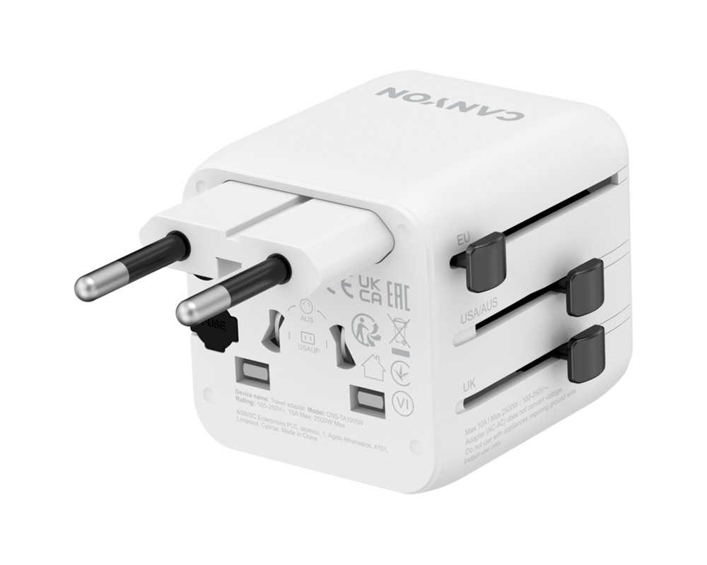 Зарядно CANYON Travel Adapter OnTour One EU/UK/U... 5