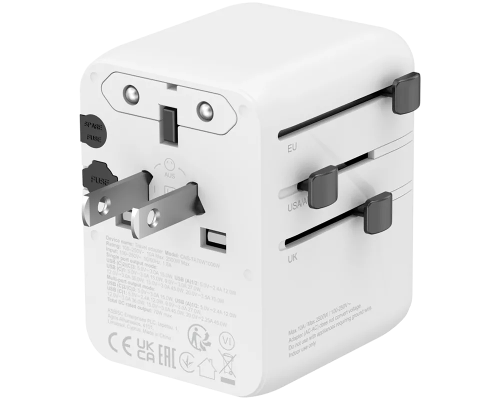 Зарядно CANYON Travel Adapter OnTour 20 EU/UK/US... 5