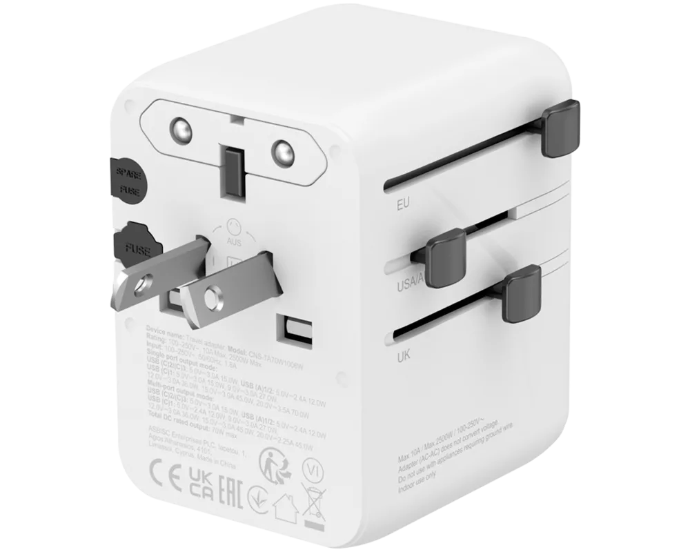 Зарядно CANYON Travel Adapter OnTour 20 EU/UK/US... 4