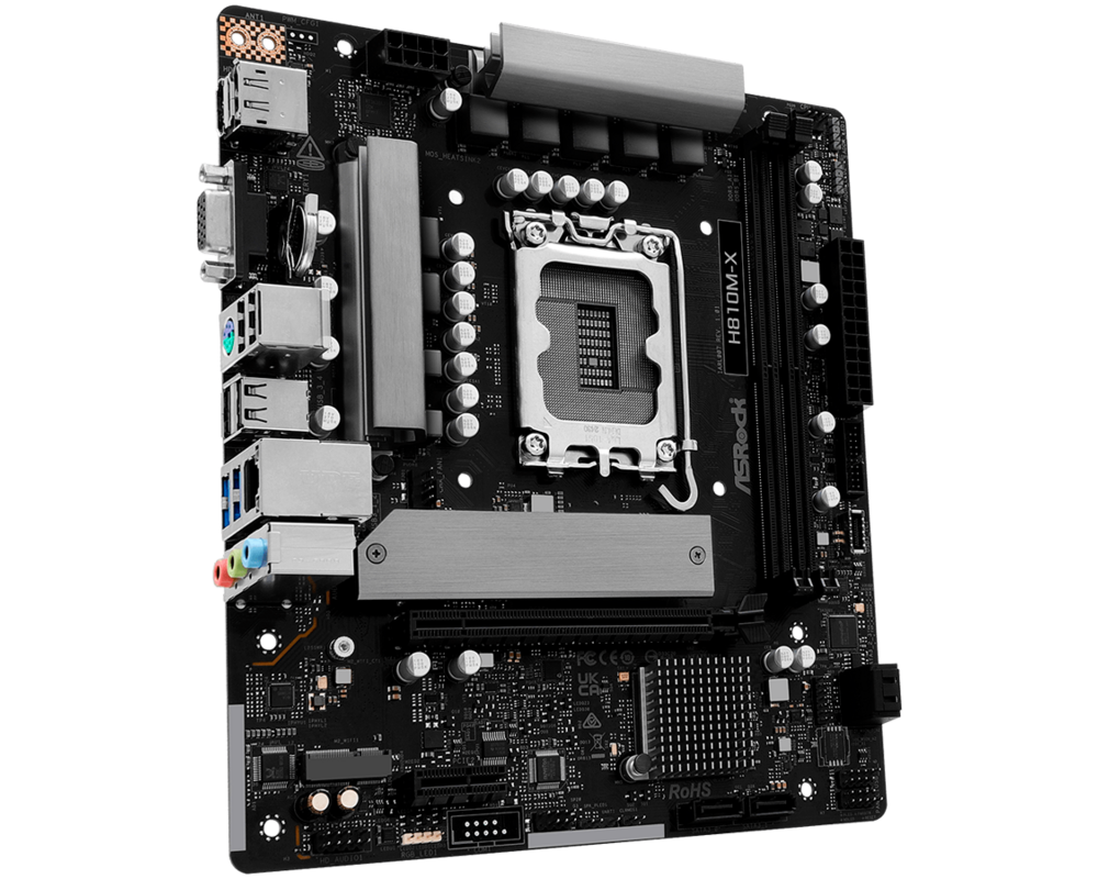 Дънна платка ASROCK H810M-X mATX LGA1851 DDR5 2