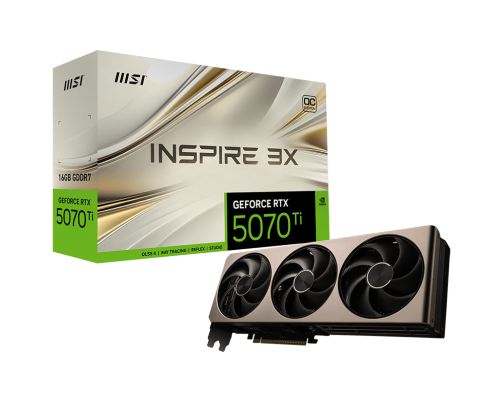 Видеокарта MSI RTX5070TI 16 INSPIRE 3X OC 6