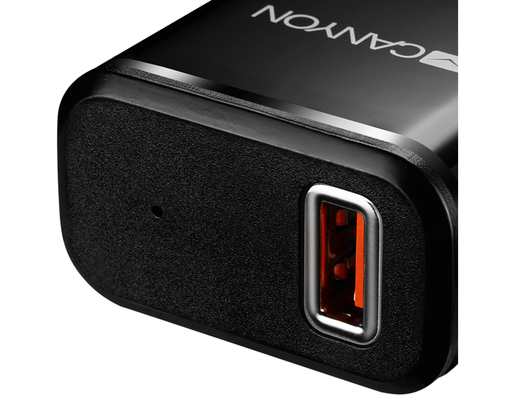 Зарядно CANYON H-041 2.1A/USB-A built-in MicroUS... 3