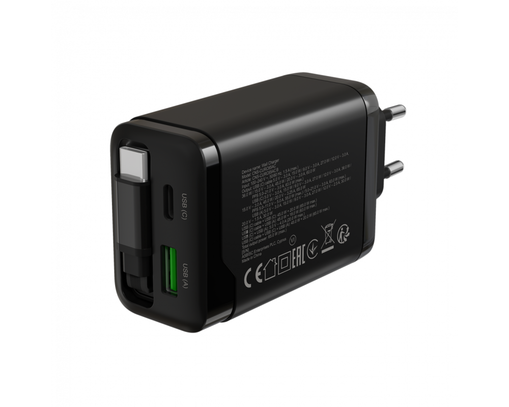 Зарядно CANYON OnCharge 65RC Build-In Cable USB-... 6