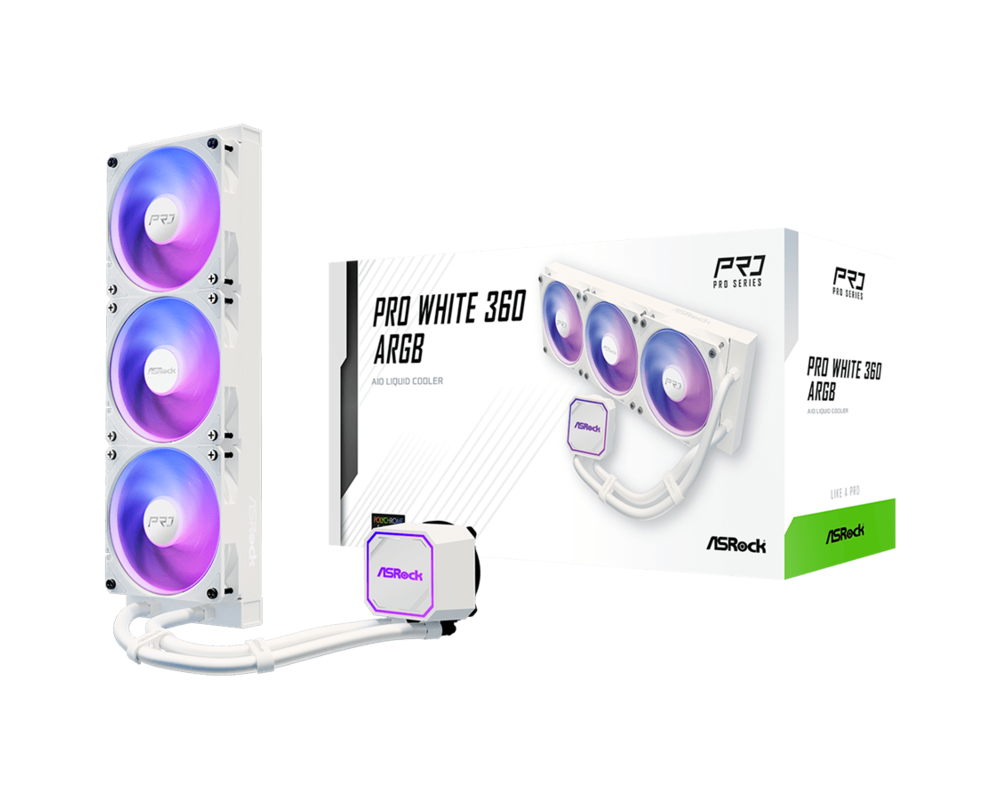 Охладител за процесор Asrock Pro White 360 ARGB 10