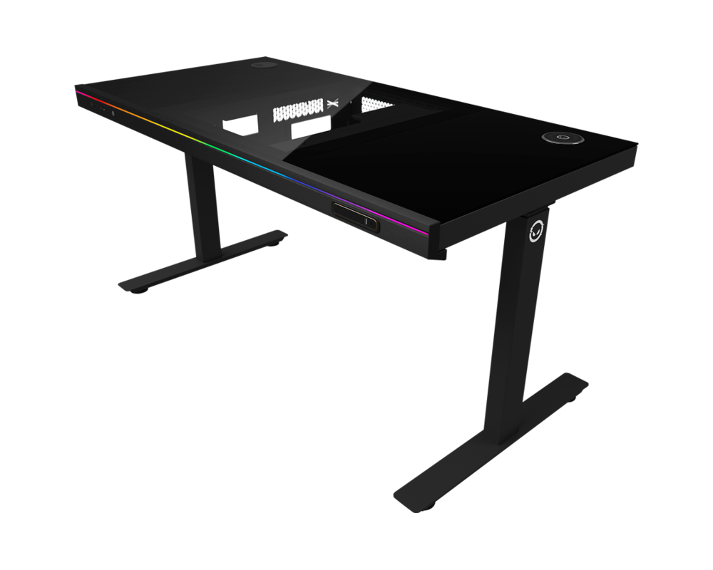 Геймърско бюро Dual-motor sit/stand adjustable-height gaming desk with built-in PC case 2