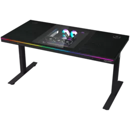  Dual-motor sit/stand adjustable-height gaming desk with built-in PC case 881478 LRG-DE90W на топ цена - PIC.bg