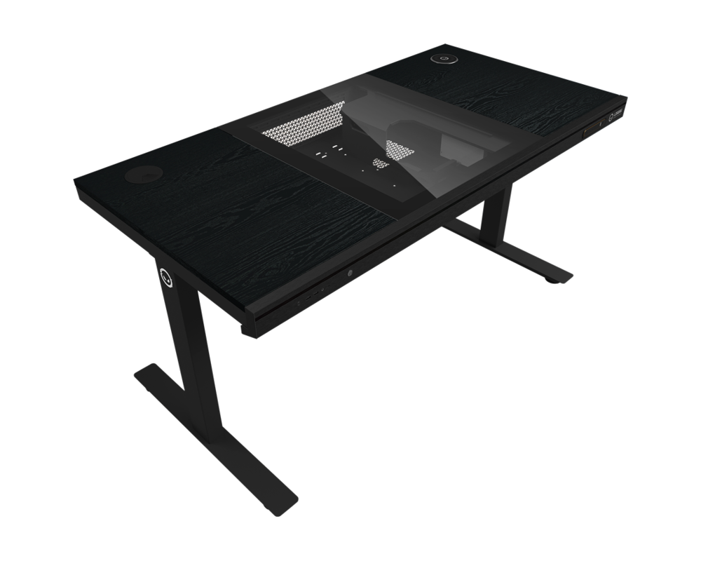 Геймърско бюро Dual-motor sit/stand adjustable-height gaming desk with built-in PC case 3