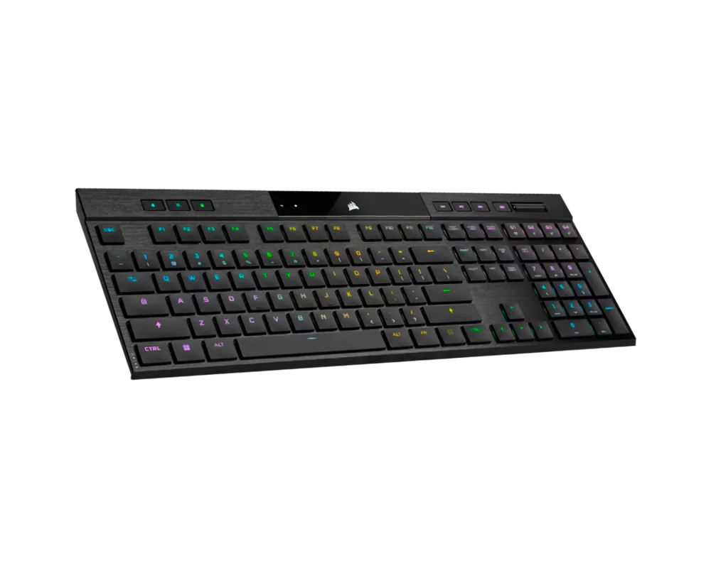 Клавиатура CORSAIR K100 RGB AIR Wireless Ultra-Thin Mechanical, Backlit RGB LED, CHERRY ULP Tactile, Black 2